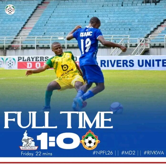 Rivers United 1-0 Kwara United Rivers United 1-0 Kwara