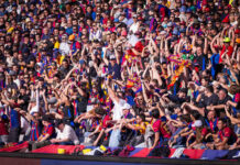 Barcelona fans mock Real Madrid in game against Osasuna Barcelona fans